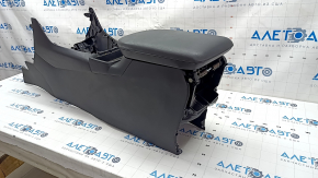 Central console armrest Toyota Rav4 19 - black leather, under air vents, scratches, for dry cleaning
