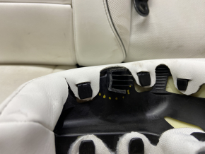 Back row of seats 2nd row Tesla Model S 21 - white leather, needs cleaning, side insert mount is broken