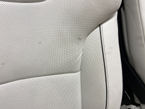 Back row of seats 2nd row Tesla Model S 21 - white leather, needs cleaning, side insert mount is broken
