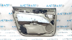 Door trim card front right Ford Fusion mk5 17-20 plastic gray, with gray insert leather insert under the tree, upper trim black, worn