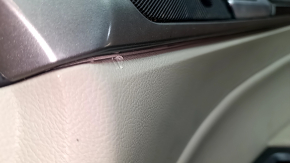 Door trim card front right Ford Fusion mk5 17-20 plastic gray, with gray insert leather insert under the tree, upper trim black, worn