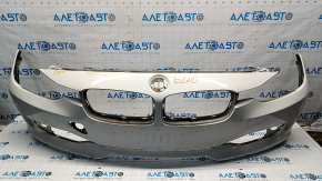 Bare front bumper BMW 3 F30 12-15 without parking sensors, without washers, white 300