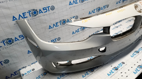 Bare front bumper BMW 3 F30 12-15 without parking sensors, without washers, white 300
