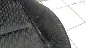 Driver's seat Nissan Rogue 14-20 without airbag, mechanical, black cloth, dry-cleanable, dented, rusty at the bottom