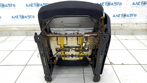 Driver's seat Nissan Rogue 14-20 without airbag, mechanical, black cloth, dry-cleanable, dented, rusty at the bottom