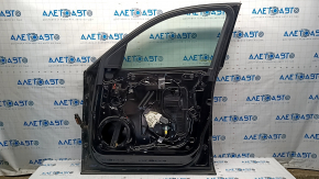 Door assembly front right Audi Q5 8R 09-17 keyless, black LZ9Y, butt
