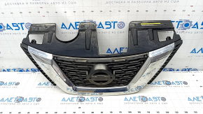 Radiator grill grill Nissan Rogue 17-18 without camera, without emblem, sand