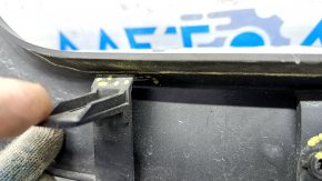 Front bumper upper molding Nissan Rogue 17 - black gloss, sand, broken fasteners