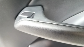 Door trim card front right Audi Q5 8R 09-17 black, insert leather black, armrest rubber, molding under the tree, defect dents