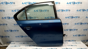Door assembly rear right VW Jetta 11-18 USA blue LD5L, dent