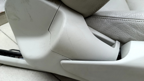 Passenger seat Volvo XC90 16-17 with airbag, electric, grey leather, worn headrest, scratches, needs cleaning