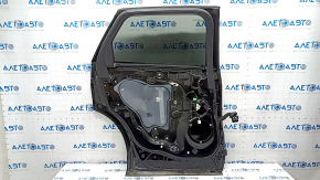 Door assembly rear left Ford Edge 15- keyless, black UM, scratches on glass, dent