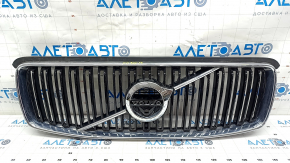 Radiator grill with Volvo XC90 16-19 badge black, chrome frame, under camera, sand, break