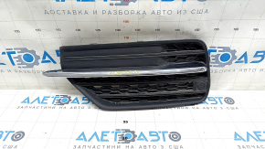 Front bumper grille left Volvo XC90 16-19 with chrome molding for parking sensors, sand