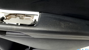 Door trim card rear right Ford Edge 19-23 black Titanium, insert and armrest black leather, white stitching, scratches, butt, for dry cleaning