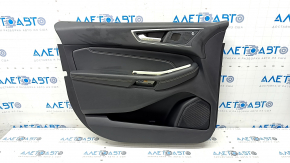 Door trim card front left Ford Edge 19-23 black Titanium, insert and armrest black leather, white stitching, Bang & Olufsen, for seat memory, scratches, breakage of fastening, for cleaning