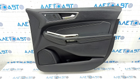 Door trim card front right Ford Edge 19-23 black Titanium, insert and armrest black leather, white stitching, Bang & Olufsen, scratch, bump, dry clean