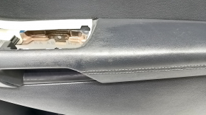 Door trim card front right Ford Edge 19-23 black Titanium, insert and armrest black leather, white stitching, Bang & Olufsen, scratch, bump, dry clean