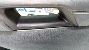 Door trim card front right Ford Edge 19-23 black Titanium, insert and armrest black leather, white stitching, Bang & Olufsen, scratch, bump, dry clean