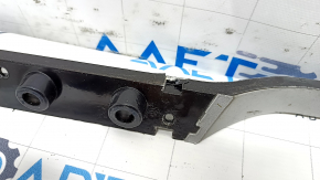 Longitudinal roof rail left Nissan Rogue 14-20 under pads with 2 fasteners, without plugs, corrosion