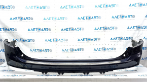 Rear bumper bare upper part Volvo XC90 16-19 without autoparking, blue, cracks, broken fastening
