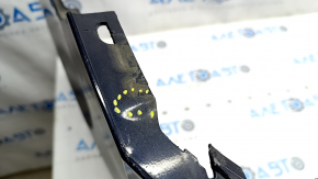 Rear bumper bare upper part Volvo XC90 16-19 without autoparking, blue, cracks, broken fastening