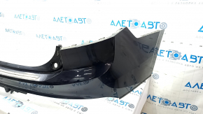 Rear bumper bare upper part Volvo XC90 16-19 without autoparking, blue, cracks, broken fastening