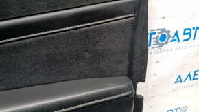 Door trim card front right Ford Fusion mk5 17-20 titanium, black plastic, leather armrest, with black leather insert, dent on leather
