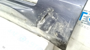 Left threshold Volvo XC90 16-22 with seal, blue, dented, cracks, scratches, broken fastening