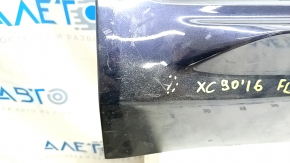 Left threshold Volvo XC90 16-22 with seal, blue, dented, cracks, scratches, broken fastening
