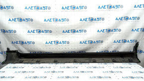 Left threshold Volvo XC90 16-22 with seal, blue, dented, cracks, scratches, broken fastening