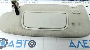 Left visor Ford Edge 15 - gray, with control, with backlight, without hook, without plug, for cleaning