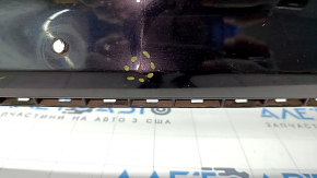 Front bumper bare Ford Edge 19 - without parking sensors, black, pressed, scratches, broken mount