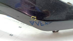 Front bumper bare Ford Edge 19 - without parking sensors, black, pressed, scratches, broken mount