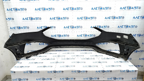 Front bumper bare Ford Edge 19 - without parking sensors, black, pressed, scratches, broken mount