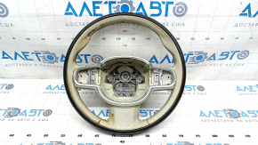 Steering wheel bare Volvo XC90 16-22 leather gray, without heating and petals, worn, for dry cleaning