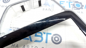 Front panel trim monitor frame Volvo XC90 16-22 black gloss, scratches, cracks in fasteners
