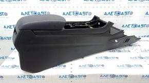 Central console with armrest Ford Edge 19 - black, scratches, needs cleaning, armrest is torn