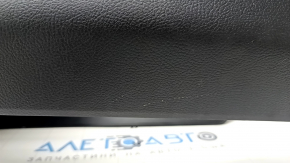 Central console with armrest Ford Edge 19 - black, scratches, needs cleaning, armrest is torn