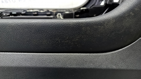 Central console with armrest Ford Edge 19 - black, scratches, needs cleaning, armrest is torn