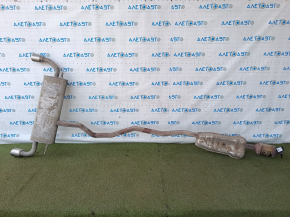 Muffler rear part with barrel Ford Edge 15-20 2.0T AWD with catalytic converter, rusty