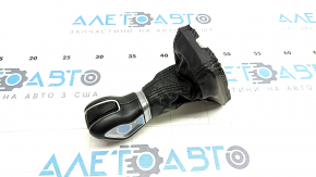 Gear knob Volvo XC90 16-22 leather black, chrome, chrome defect