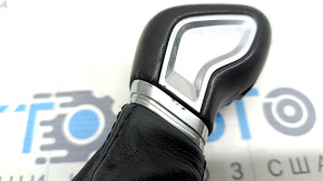 Gear knob Volvo XC90 16-22 leather black, chrome, chrome defect