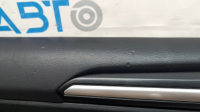 Door trim card front left Ford Fusion mk5 17-20 titanium, leather black, with backlight, cracks on molding, dents on leather