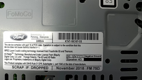 Radio tape recorder Ford Edge 19-
