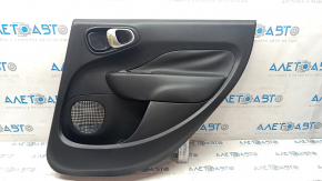 Door trim card rear right Fiat 500L 14- black with leather insert. leather, peeled off,