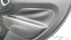 Door trim card rear right Fiat 500L 14- black with leather insert. leather, peeled off,