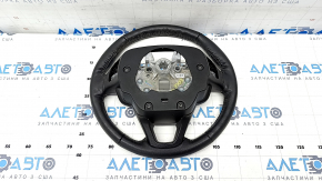 Naked steering wheel Ford Edge 19 - black leather, worn, scratches, torn fasteners, needs cleaning