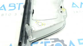 Front panel trim monitor frame Volvo XC90 16-22 black gloss, scratches, cracks in fasteners