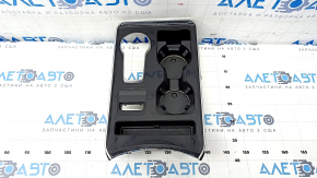 Center console trim with cup holder Ford Edge 19- black, without parking sensors, scratches